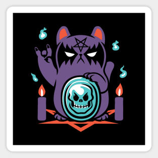 Bad Luck Satanic Cat Manekineko by Tobe Fonseca Magnet